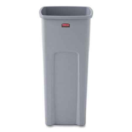Picture of Untouchable Square Waste Receptacle, Plastic, 23 gal, GrayRCP-356988GY