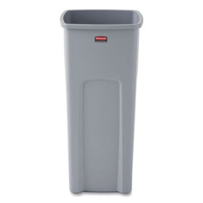 Picture of Untouchable Square Waste Receptacle, Plastic, 23 gal, GrayRCP-356988GY