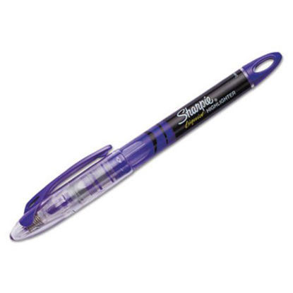 Picture of Liquid Pen Style Highlighters, Fluorescent Purple Ink, Chisel Tip, Purple/Black/Clear Barrel, DozenSAN-1754469