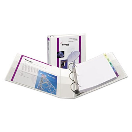 Picture of Heavy-Duty View Binder with DuraHinge, One Touch EZD Rings/Extra-Wide Cover, 3 Ring, 1.5" Capacity, 11 x 8.5, White, (1319)AVE-01319