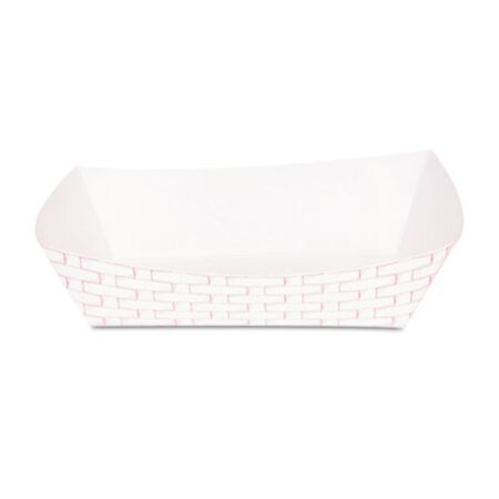 Picture of Paper Food Baskets, 5 lb Capacity, Red/White, 500/CartonBWK-30LAG500