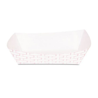 Picture of Paper Food Baskets, 5 lb Capacity, Red/White, 500/CartonBWK-30LAG500