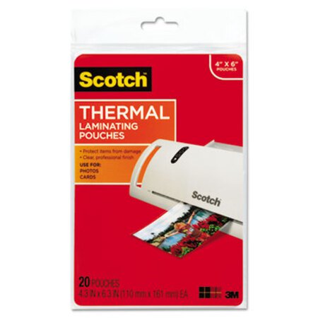 Picture of Laminating Pouches, 5 mil, 4.33" x 6.33", Gloss Clear, 20/PackMMM-TP590020
