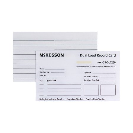 Picture of Sterilization Record Card McKesson Steam / EO Gas73-DLC250