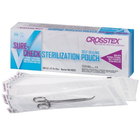 Picture of Sterilization Pouch Sure-Check® Ethylene Oxide (EO) Gas / Steam 3-1/2 X 9 Inch Transparent Self Seal Paper / FilmSCS2-MOORE
