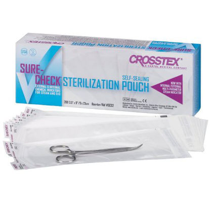Picture of Sterilization Pouch Sure-Check® Ethylene Oxide (EO) Gas / Steam 3-1/2 X 9 Inch Transparent Self Seal Paper / FilmSCS2-MOORE