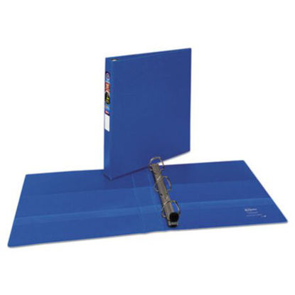 Picture of Heavy-Duty Non-View Binder with DuraHinge and One Touch EZD Rings, 3 Rings, 1" Capacity, 11 x 8.5, BlueAVE-79889