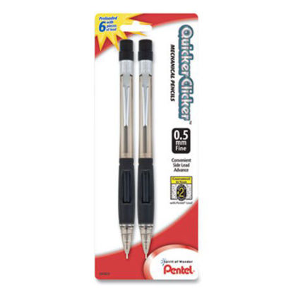 Picture of Quicker Clicker Mechanical Pencil, 0.5 mm, HB (#2.5), Black Lead, Smoke Barrel, 2/PackPEN-PD345BP2K6