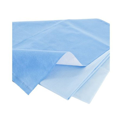 Picture of QUICK CHECK* H300 Sterilization Wrap White / Blue 45 X 45 Inch Dual Layer SMS Polypropylene Steam / EO Gas / Hydrogen Peroxide34159