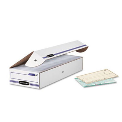 Picture of STOR/FILE Check Boxes, 9.25" x 25" x 4.13", White/Blue, 12/CartonFEL-00706