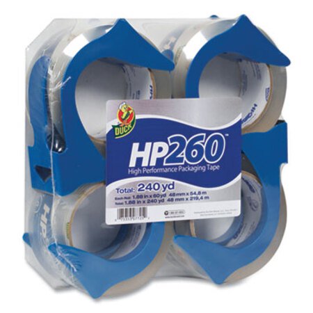 Picture of HP260 Packaging Tape with Dispenser, 3" Core, 1.88" x 60 yds, Clear, 4/PackDUC-0007725