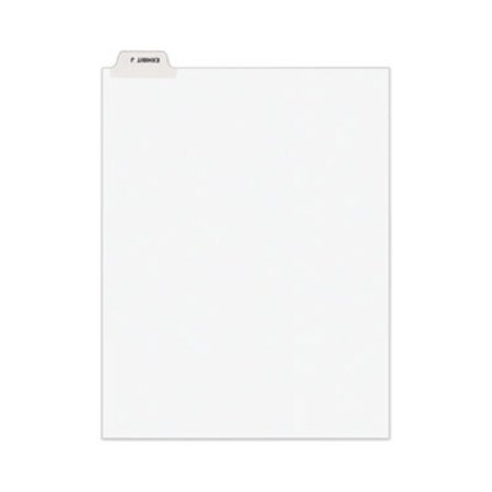 Picture of Avery-Style Preprinted Legal Bottom Tab Divider, Exhibit J, Letter, White, 25/PKAVE-11949