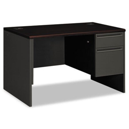 Picture of 38000 Series Right Pedestal Desk, 48" x 30" x 29.5", Mahogany/CharcoalHON-38251NS