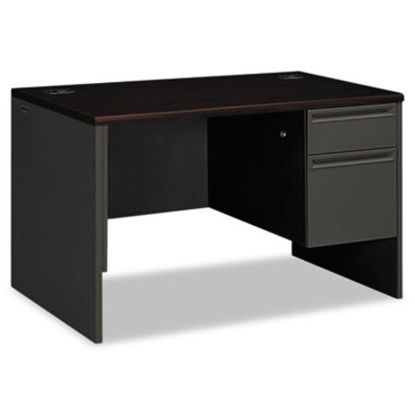 Picture of 38000 Series Right Pedestal Desk, 48" x 30" x 29.5", Mahogany/CharcoalHON-38251NS