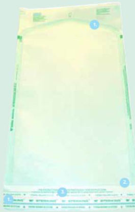 Picture of Sterilization Pouch Steriking® Ethylene Oxide (EO) Gas / Steam 3-1/2 X 8 Inch Transparent / White Self Seal Paper / FilmSS-T1
