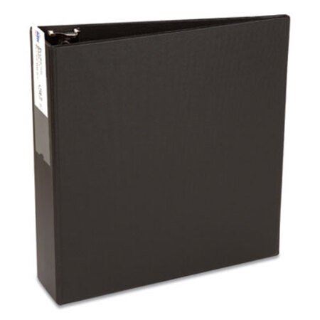 Picture of Economy Non-View Binder with Round Rings, 3 Rings, 3" Capacity, 11 x 8.5, Black, (4601)AVE-04601