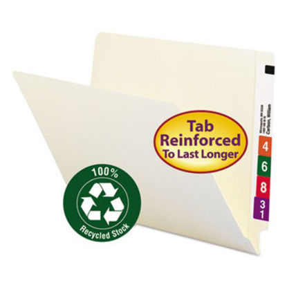 Picture of 100% Recycled Manila End Tab Folders, Straight Tab, Letter Size, 100/BoxSMD-24160