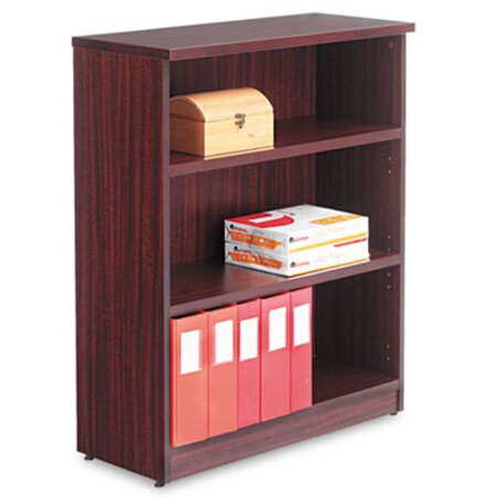 Picture of Alera Valencia Series Bookcase, Three-Shelf, 31 3/4w x 14d x 39 3/8h, MahoganyALE-VA634432MY