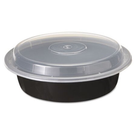 Picture of VERSAtainers, 24 oz, 7" Diameter, Black/Clear, 150/CartonPCT-NC723B