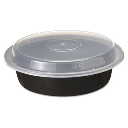Picture of VERSAtainers, 24 oz, 7" Diameter, Black/Clear, 150/CartonPCT-NC723B
