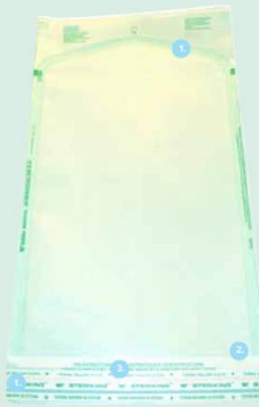 Picture of Sterilization Pouch Steriking® Ethylene Oxide (EO) Gas / Steam 3-1/2 X 10 Inch Transparent / White Self Seal Paper / FilmSS-T2