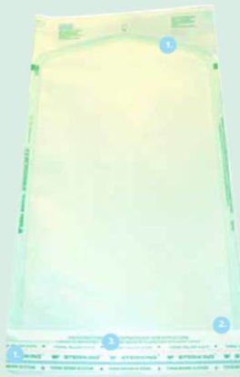 Picture of Sterilization Pouch Steriking® Ethylene Oxide (EO) Gas / Steam 3-1/2 X 10 Inch Transparent / White Self Seal Paper / FilmSS-T2