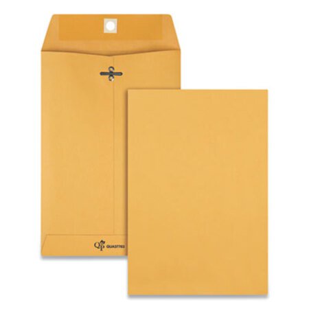 Picture of Clasp Envelope, #1 3/4, Square Flap, Clasp/Gummed Closure, 6.5 x 9.5, Brown Kraft, 100/BoxQUA-37763