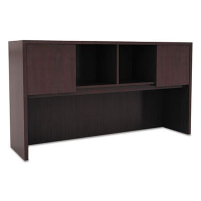 Picture of Alera Valencia Series Hutch with Doors, 58.88w x 15d x 35.38h, MahoganyALE-VA286015MY