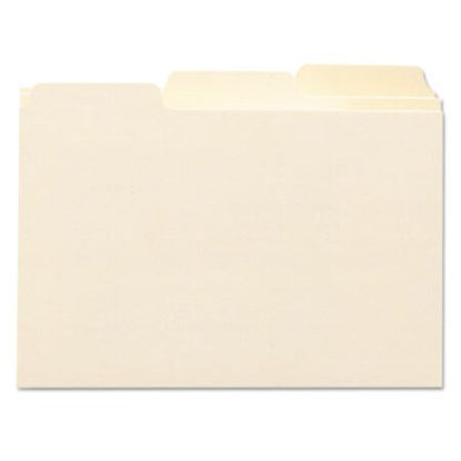 Picture of Manila Card Guides, 1/3-Cut Top Tab, Blank, 4 x 6, Manila, 100/BoxSMD-56030