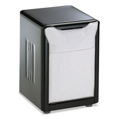 Picture of Tabletop Napkin Dispenser, Low Fold, 3 3/4 x 4 x 5 1/2, Capacity: 150, BlackSJM-H985BK