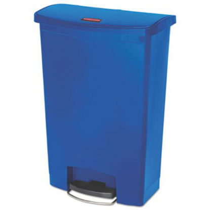 Picture of Slim Jim Resin Step-On Container, Front Step Style, 24 gal, BlueRCP-1883597