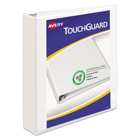 Picture of TouchGuard Protection Heavy-Duty View Binders with Slant Rings, 3 Rings, 1.5" Capacity, 11 x 8.5, WhiteAVE-17142