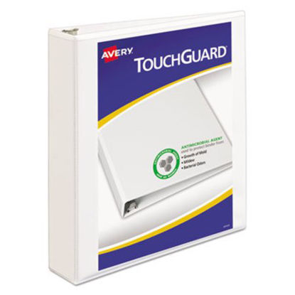 Picture of TouchGuard Protection Heavy-Duty View Binders with Slant Rings, 3 Rings, 1.5" Capacity, 11 x 8.5, WhiteAVE-17142