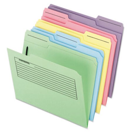 Picture of Printed Notes Folder with One Fastener, 1/3-Cut Tabs, Letter Size, Assorted, 30/PackPFX-45270