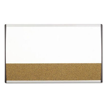 Picture of Magnetic Dry-Erase/Cork Board, 18 x 30, White Surface, Silver Aluminum FrameQRT-ARCCB3018