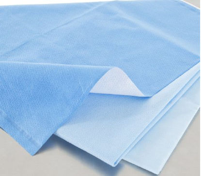 Picture of QUICK CHECK* H300 Sterilization Wrap White / Blue 30 X 30 Inch Dual Layer SMS Polypropylene Steam / EO Gas / Hydrogen Peroxide34173