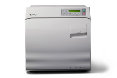 Picture of Ritter® M11 Tabletop Autoclave with Data Logger Steam 11 Inch Diameter X 18 Inch Depth Automatic DoorM11-042-DL