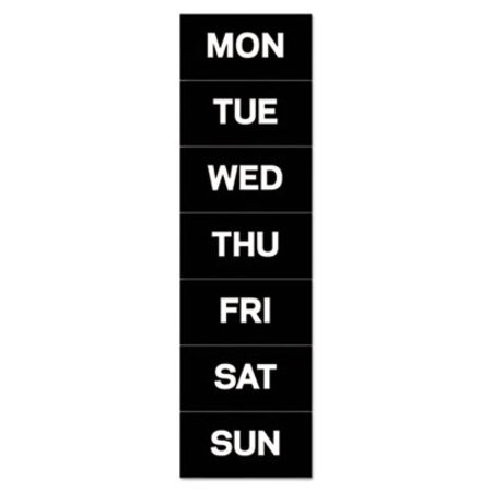 Picture of Interchangeable Magnetic Board Accessories, Days of Week, Black/White, 2" x 1"BVC-FM1007