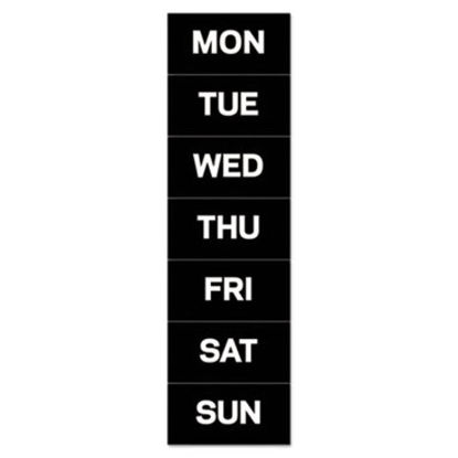 Picture of Interchangeable Magnetic Board Accessories, Days of Week, Black/White, 2" x 1"BVC-FM1007