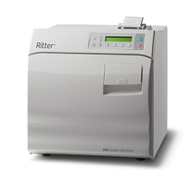 Picture of Ritter® M9 Tabletop Autoclave with Data Logger Steam 9 Inch Diameter X 15 Inch Depth Automatic DoorM9-042-DL