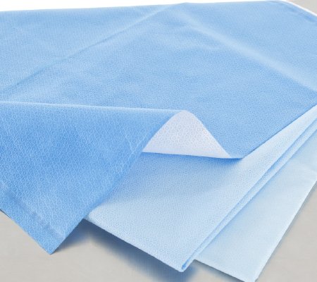 Picture of QUICK CHECK* H100 Sterilization Wrap White / Blue 15 X 15 Inch Dual Layer SMS Polypropylene Steam / EO Gas / Hydrogen Peroxide34170