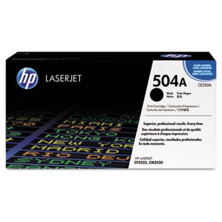 Picture of HP 504A, (CE250A) Black Original LaserJet Toner CartridgeHEW-CE250A