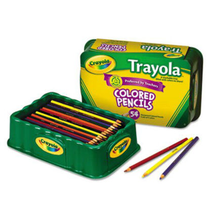 Picture of Trayola Nine-Color Pencil Set, 3.3 mm, 2B (#1), Assorted Lead/Barrel Colors, 54/PackCYO-688054