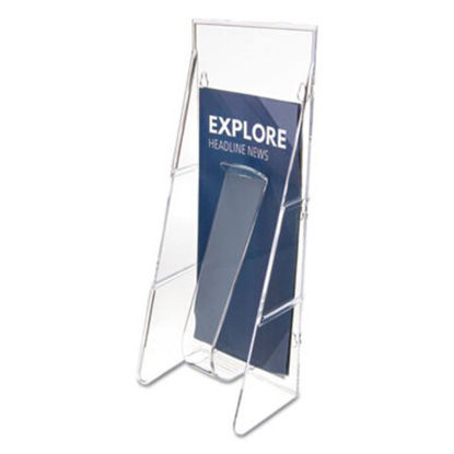 Picture of Stand-Tall Wall-Mount Literature Rack, Leaflet, 4.56w x 3.25d x 11.88h, ClearDEF-55601