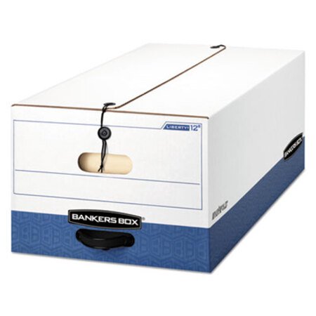 Picture of LIBERTY Heavy-Duty Strength Storage Boxes, Legal Files, 15.25" x 24.13" x 10.75", White/Blue, 12/CartonFEL-00012