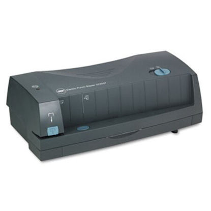 Picture of 24-Sheet 3230ST Electric 2-to-3-Hole Adjustable Punch/Stapler, 9/32" Holes, GrayGBC-7704280