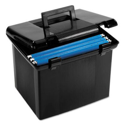 Picture of Portable File Boxes, Letter Files, 13.88" x 14" x 11.13", BlackPFX-41742