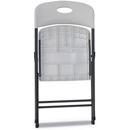 Picture of Molded Resin Folding Chair, Supports Up to 225 lb, White Seat/Back, Dark Gray Base, 4/CartonALE-FR9402