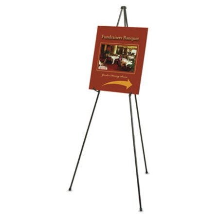 Picture of Heavy-Duty Adjustable Instant Easel Stand, 25" to 63" High, Steel, BlackQRT-27E
