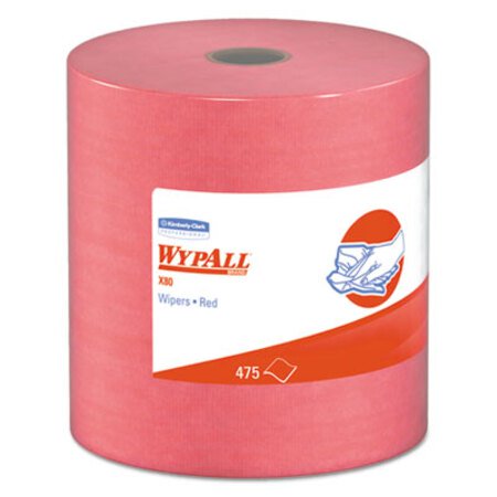 Picture of X80 Cloths, HYDROKNIT, Jumbo Roll, 12 1/2 x 13 2/5, Red, 475 Wipers/RollKCC-41055